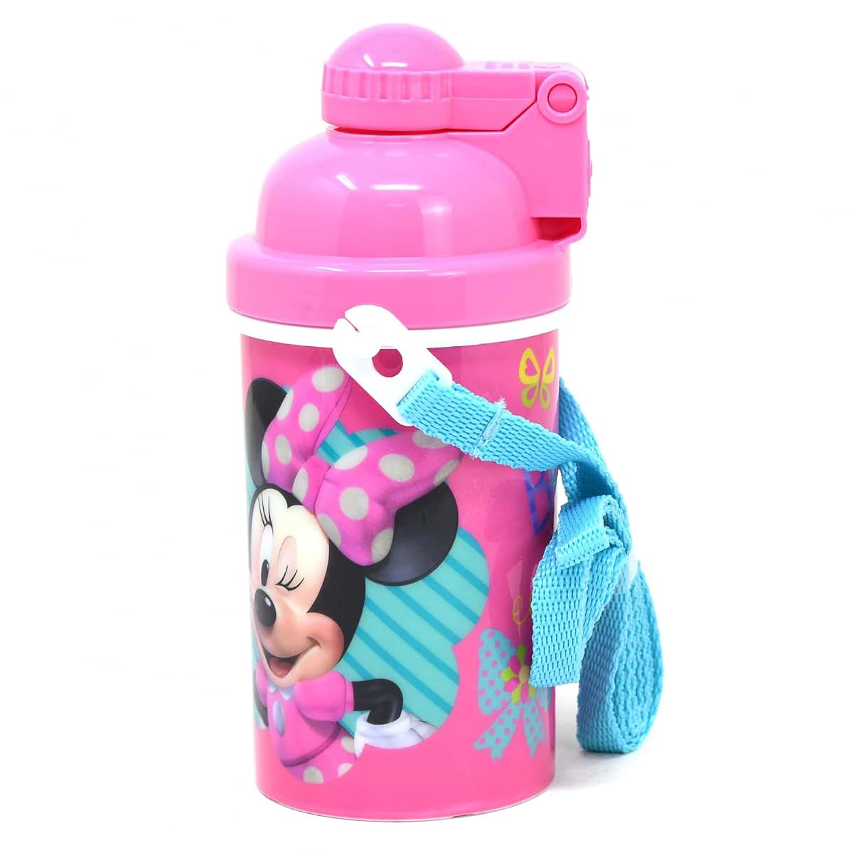 Zak Designs Disney Minnie Water Bottle with Carrying Strap