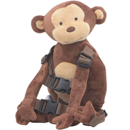 Berhapy 2 in 1 Monkey Toddler Safety Harness Backpack with Walking Leash Strap in Brown
