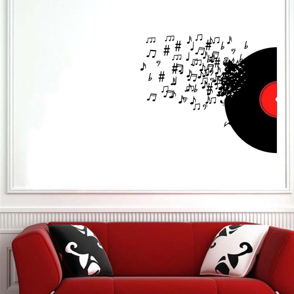 DNVEN Music Notes Wall Decals for Kids' Bedroom