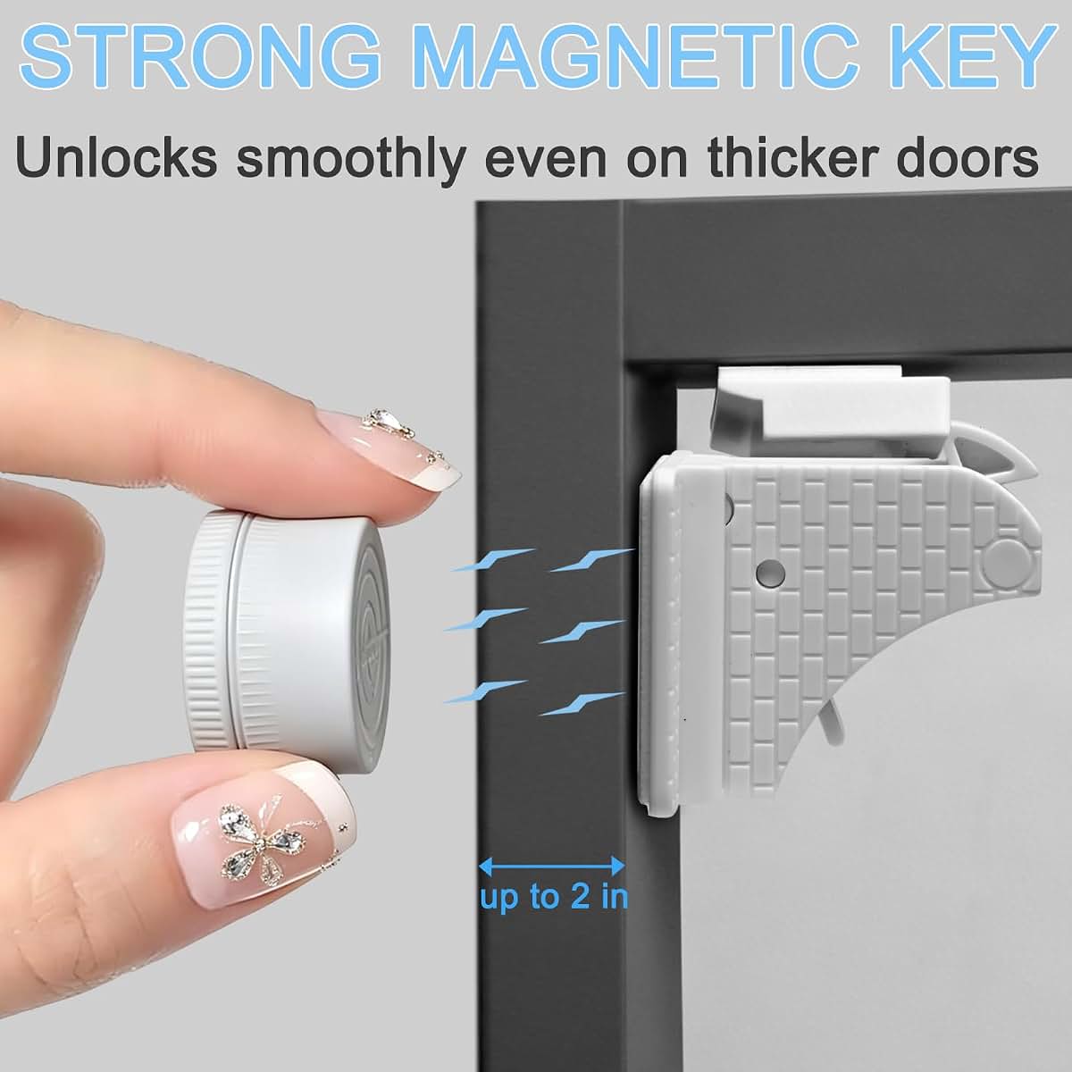 InviLok Magnetic Cabinet Locks Baby Proofing Kit - 20 Pack White (photo 4)