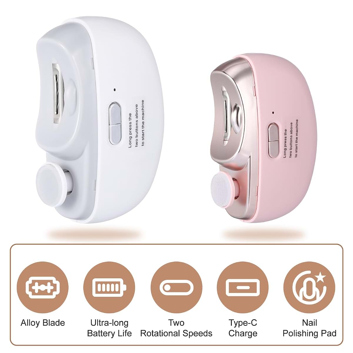 Keggaen 3 in 1 Electric Nail Clippers - White (photo 3)