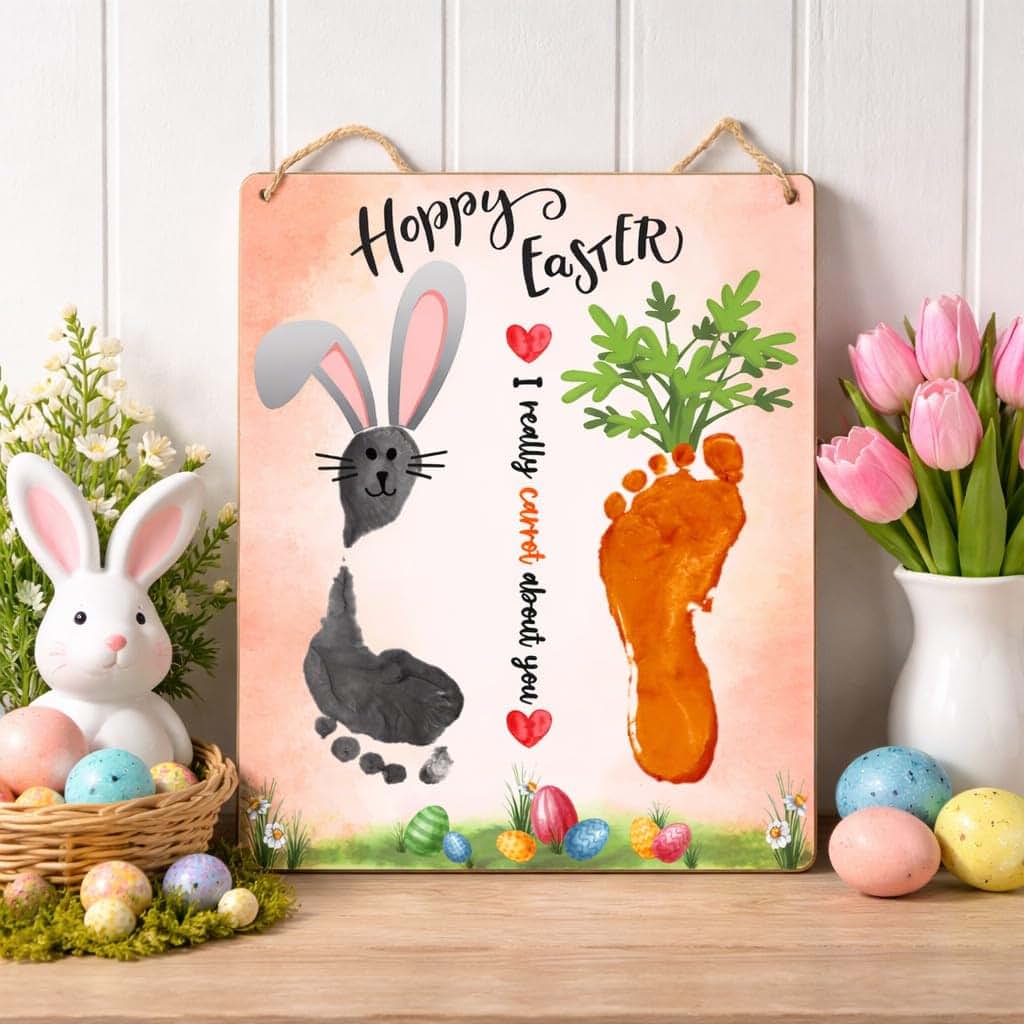 Beethis DIY Baby's First Easter Footprint Sign (photo 3)