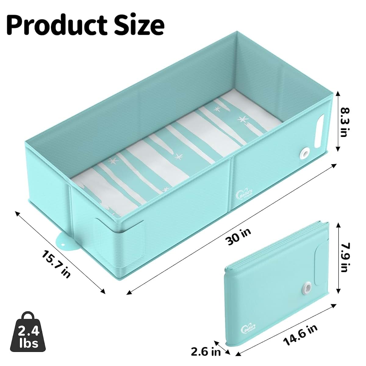 Bella's Friends Life Baby Collapsible Bathtub for 6M-3Y Toddler