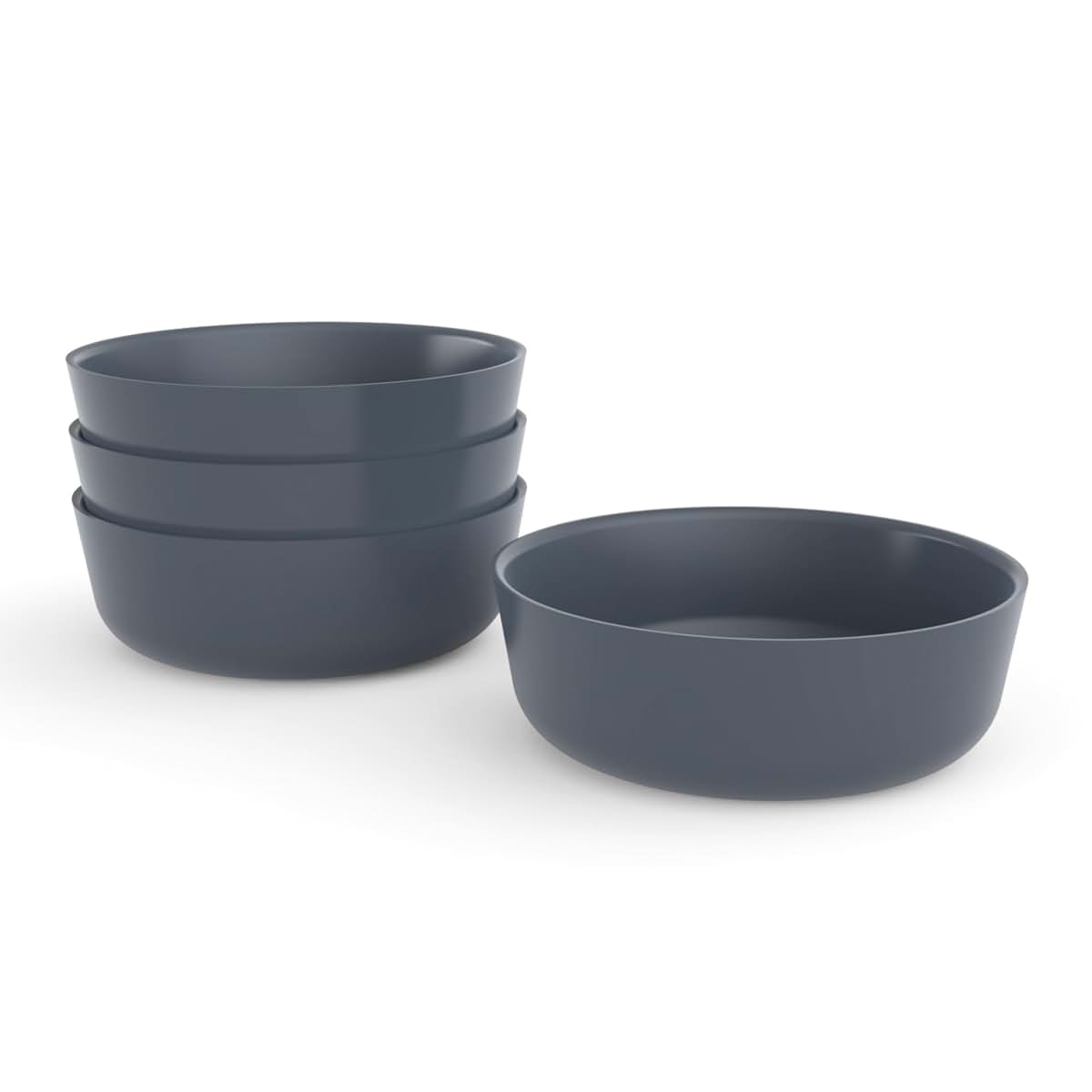 EKOBO Bamboo Kids Bowls Set of 4, 20 oz Reusable Kid Bowls, Eco‑Composite, BPA‑Free, Dishwasher Safe, Stackable Cereal