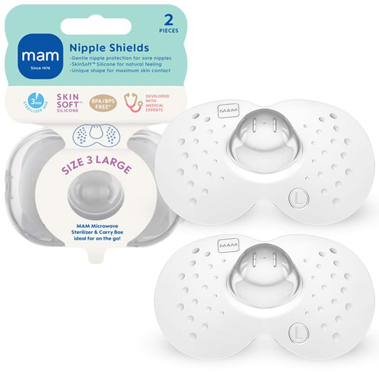 MAM Nipple Shields for Breastfeeding Large 23mm, 2 Pack