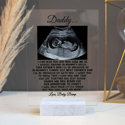 Anniversaree Custom Ultrasound Photo Acrylic Plaque For Expecting Dads