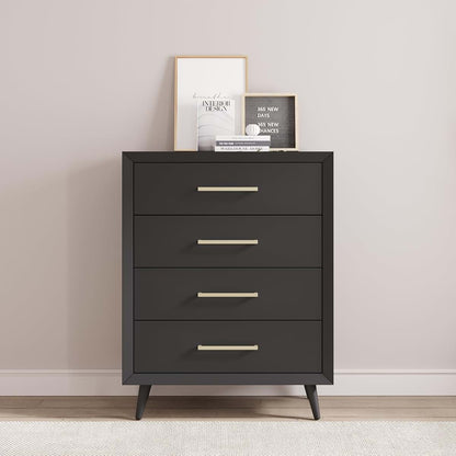 Child Craft Cranbrook 4 Drawer Dresser with Anti-Tip Kit, Pine Wood, Ebony
