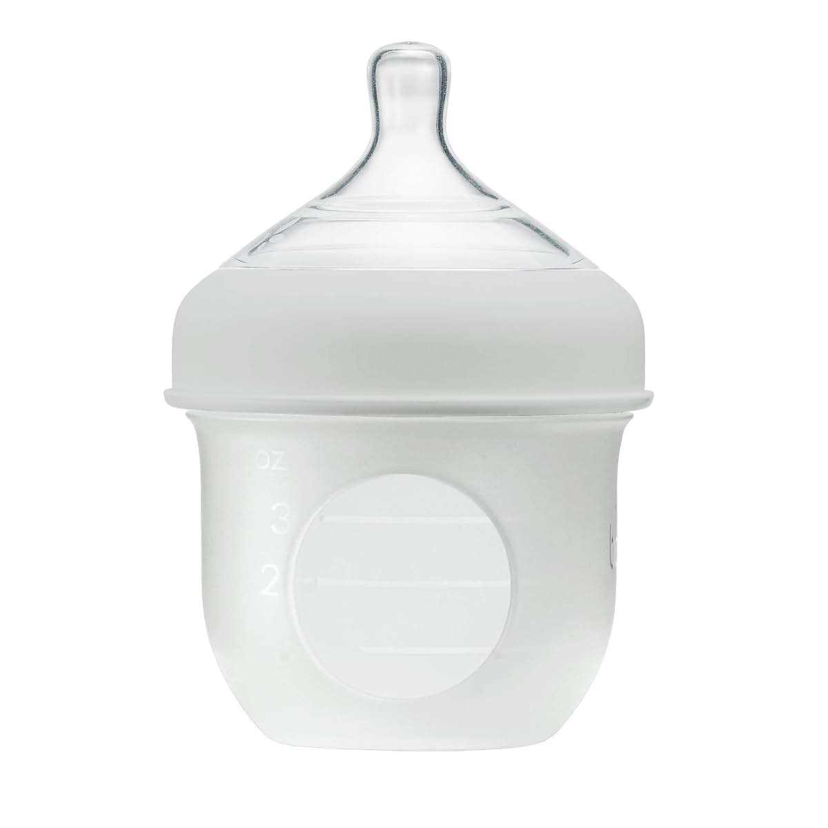Boon Nursh Silicone Bottle with Air-Free Pouch | 4 oz Slow Flow