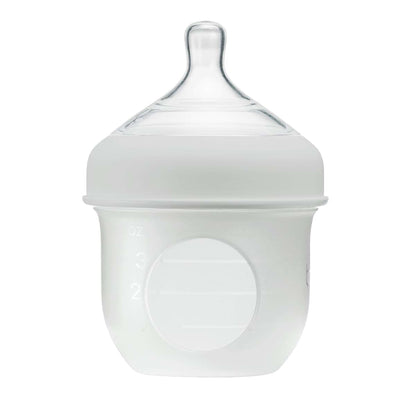 Boon Nursh Silicone Bottle with Air-Free Pouch | 4 oz Slow Flow