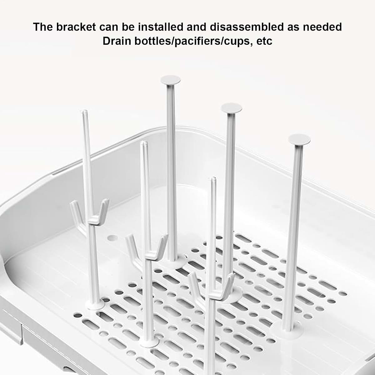 Biniveil Baby Bottle Drying Rack With Dustproof Lid And Drain Tray (photo 4)