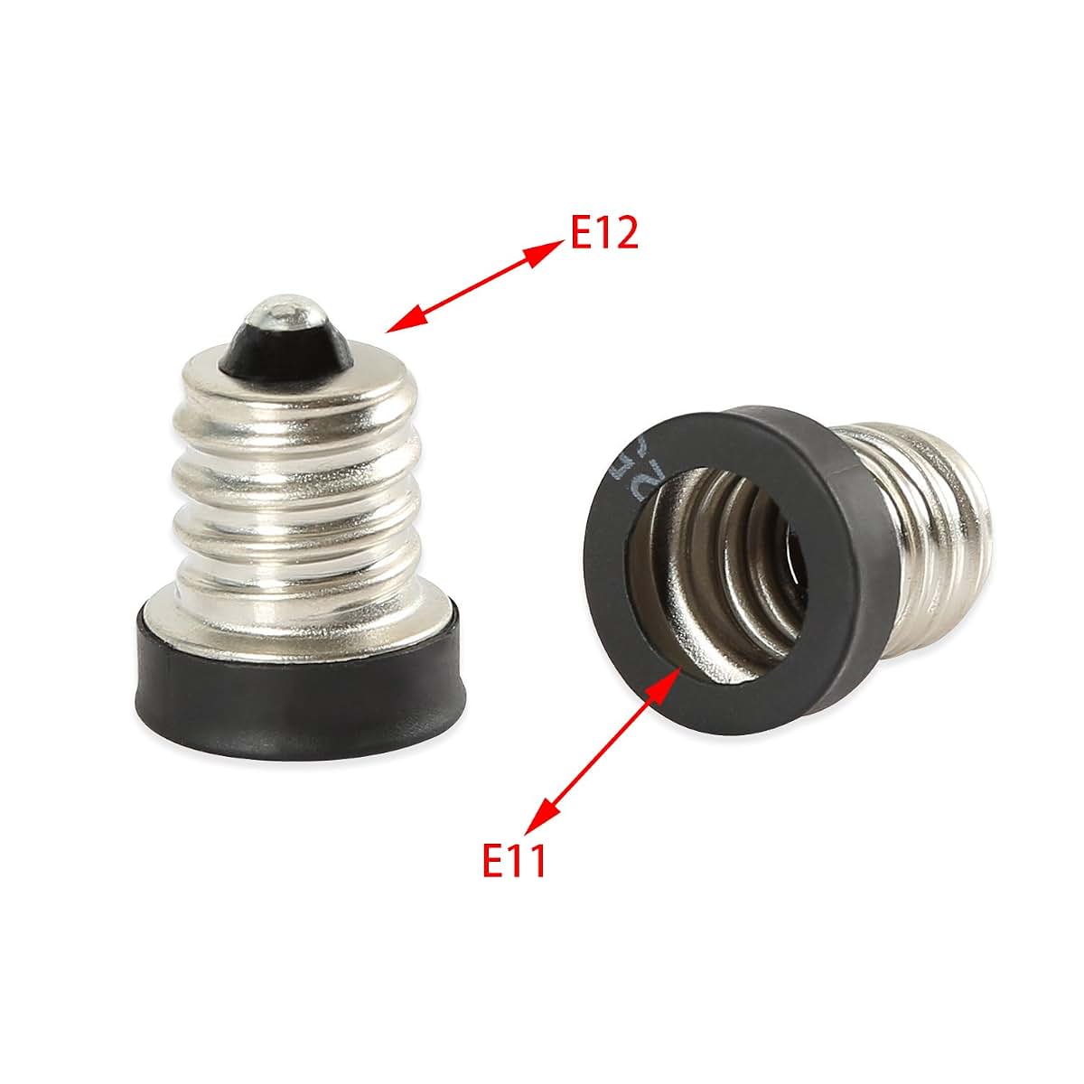 E-Simpo E12 to E11 Lamp Socket Adapter 6-Piece Set
