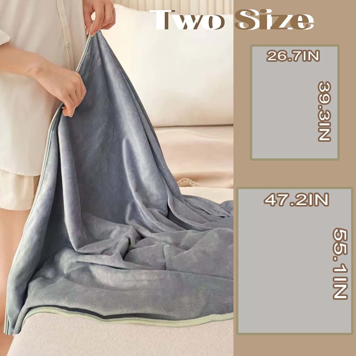 VAJOOCLL Cotton Protection Faraday Blanket, Blue Throw