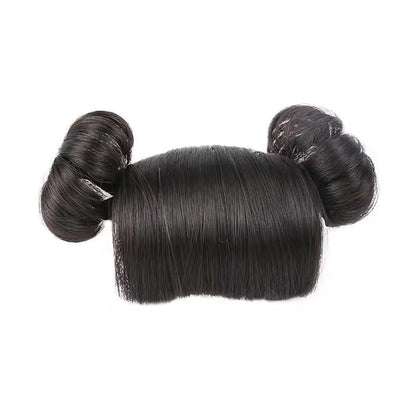 REElua Bun Headband for Infants: Black Hairpiece Accessory