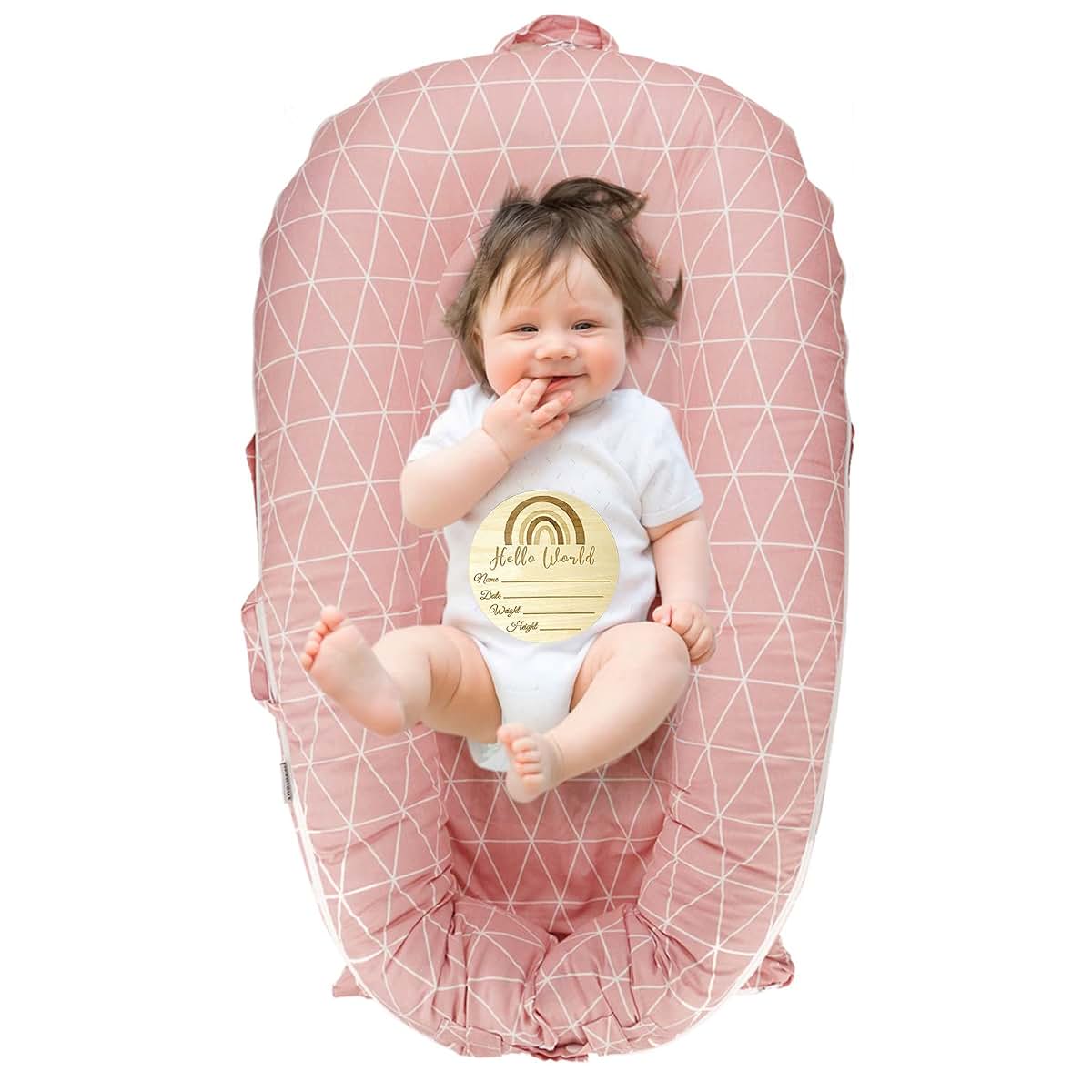 Sweety Baby Newborn Lounger Cover For DockATot Deluxe – 100% Cotton, Pink