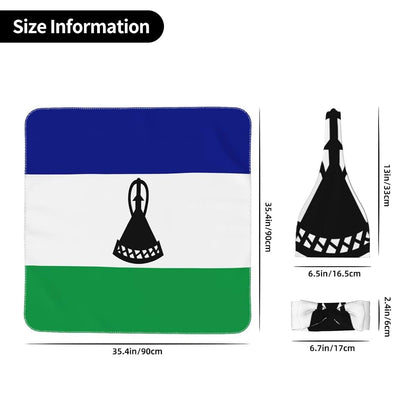 EWRFSG Flag of Lesotho Newborn Baby Swaddle Blankets Beanie Hat Headband Sets,Swaddle Sack