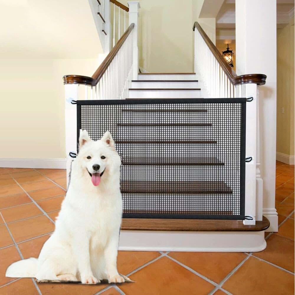 BabyOneStop Retractable Baby Gate for Stairs No Drilling 43.3" x 28.3"