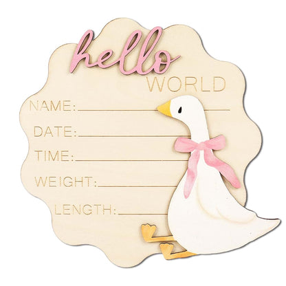 Silly Goose Newborn Milestone Sign Board for Baby Keepsake