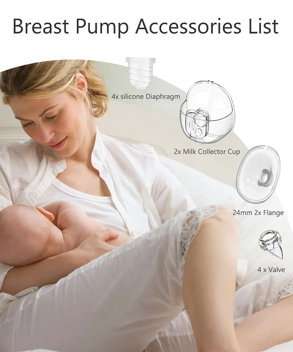 Wearable Breast Pump Parts Set for Compatibility with Mammanuwa or Nuliie S32