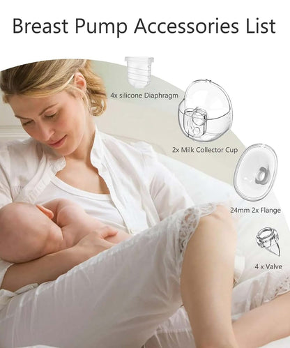 Wearable Breast Pump Parts Set for Compatibility with Mammanuwa or Nuliie S32