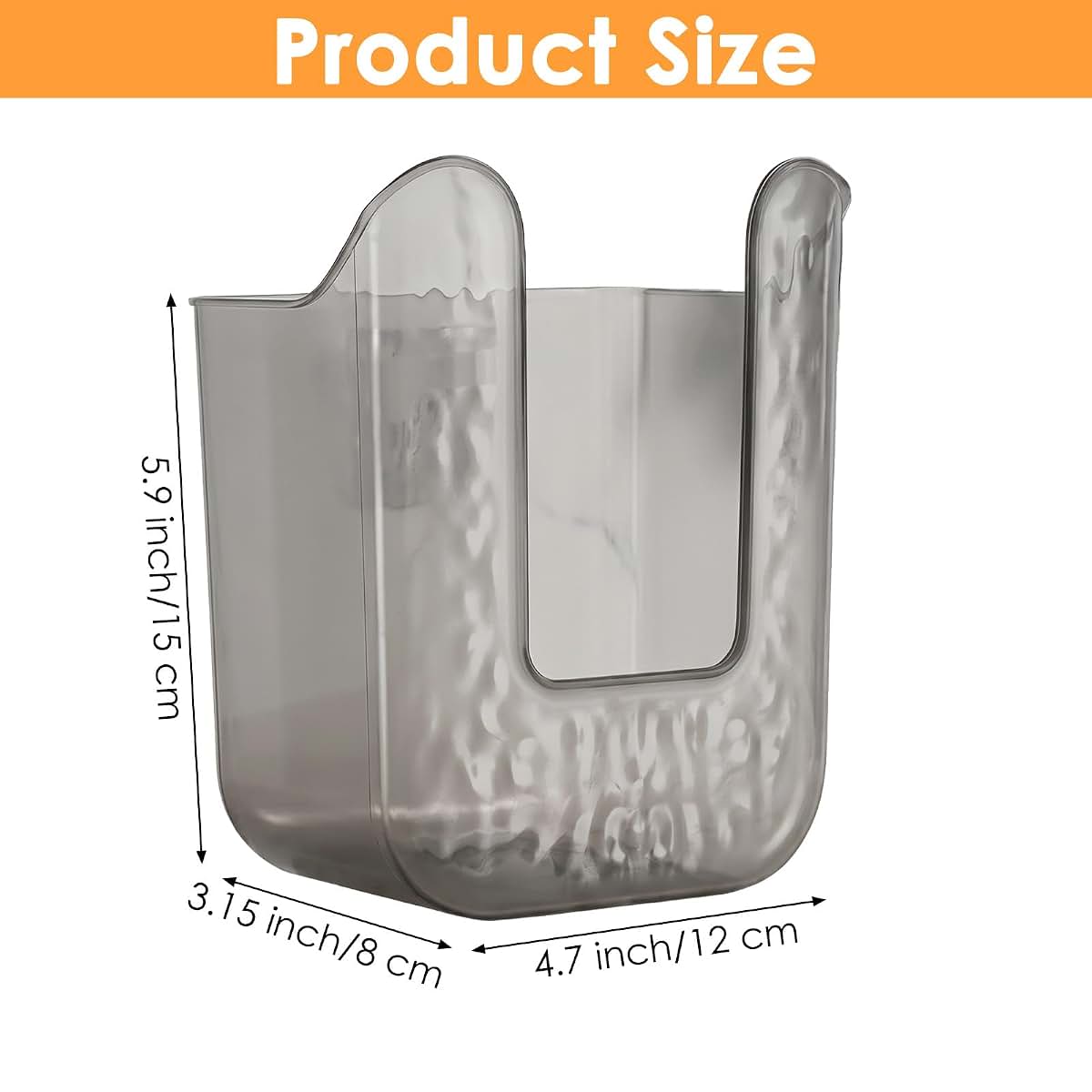 Gjinxi Wall-Mounted Wipes Dispenser And Tissue Holder In Gray (photo 2)