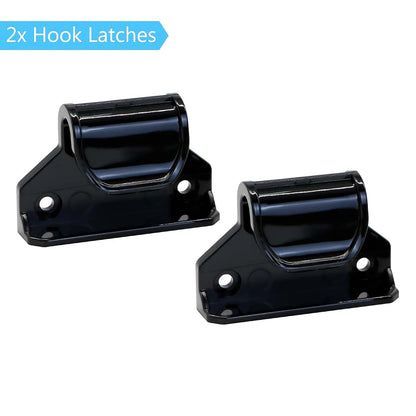 KISKIZ Retractable Baby Gate Replacement Parts Black Hardware Set with Brackets and Screws