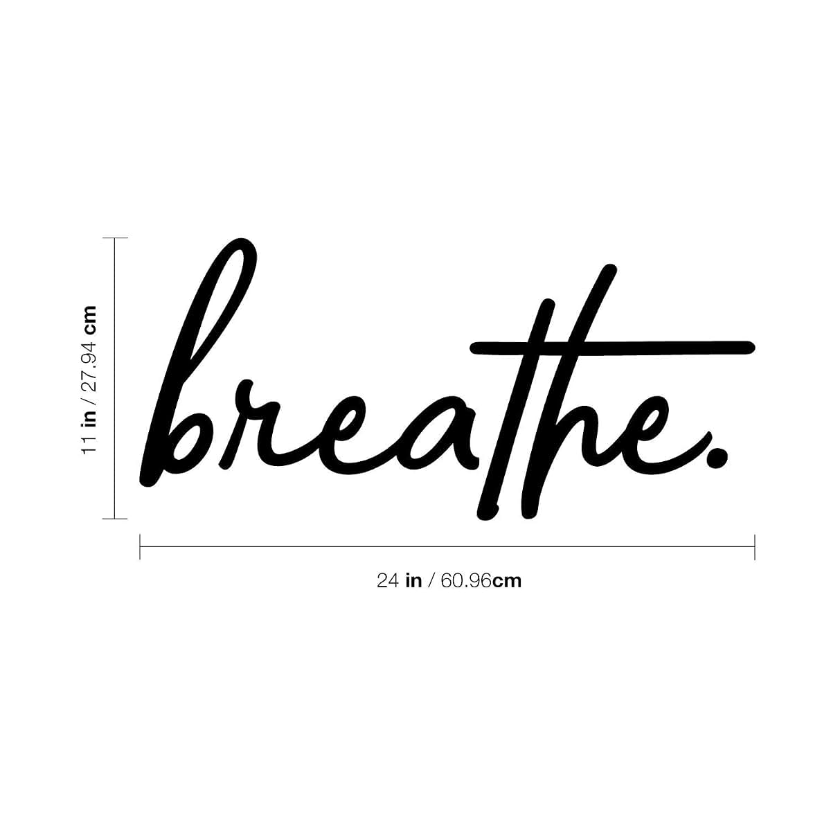 Breathe Vinyl Wall Art Decal For Positive Bedroom Decor