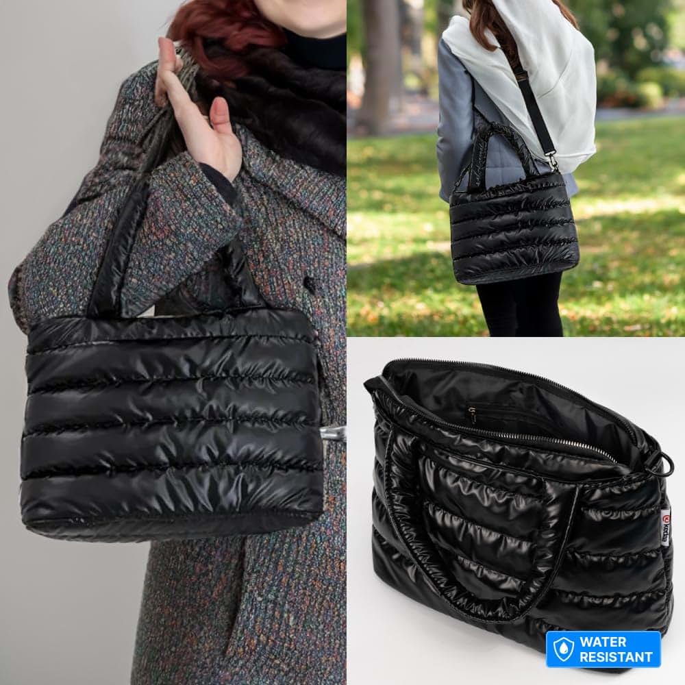 Kedaa Puffy Water Resistant Tote Bag With Stroller Hooks (photo 2)