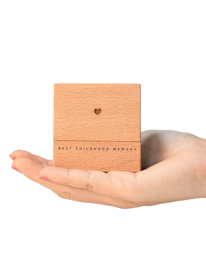 iwoohome Wooden Tooth Fairy Keepsake Box with Glass Bottle