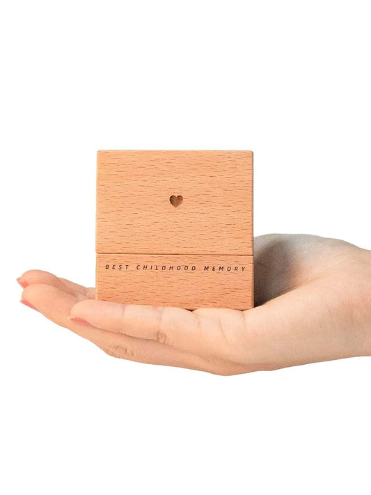 iwoohome Wooden Tooth Fairy Keepsake Box with Glass Bottle