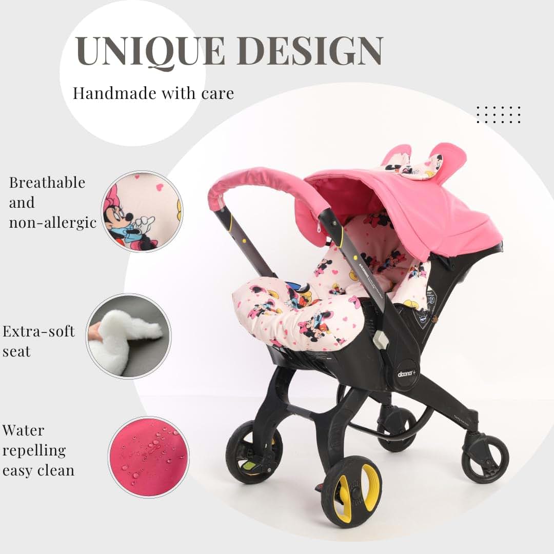 Boss and Baby Car Seat Stroller Accessories for Doona - Canopy, Seat Replacement, Handlebar Cover, Infant Insert Cover, Shoulder & Crotch Pads