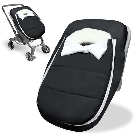 Man Fai Sky Winter Baby Car Seat Cover - Black Universal Fit