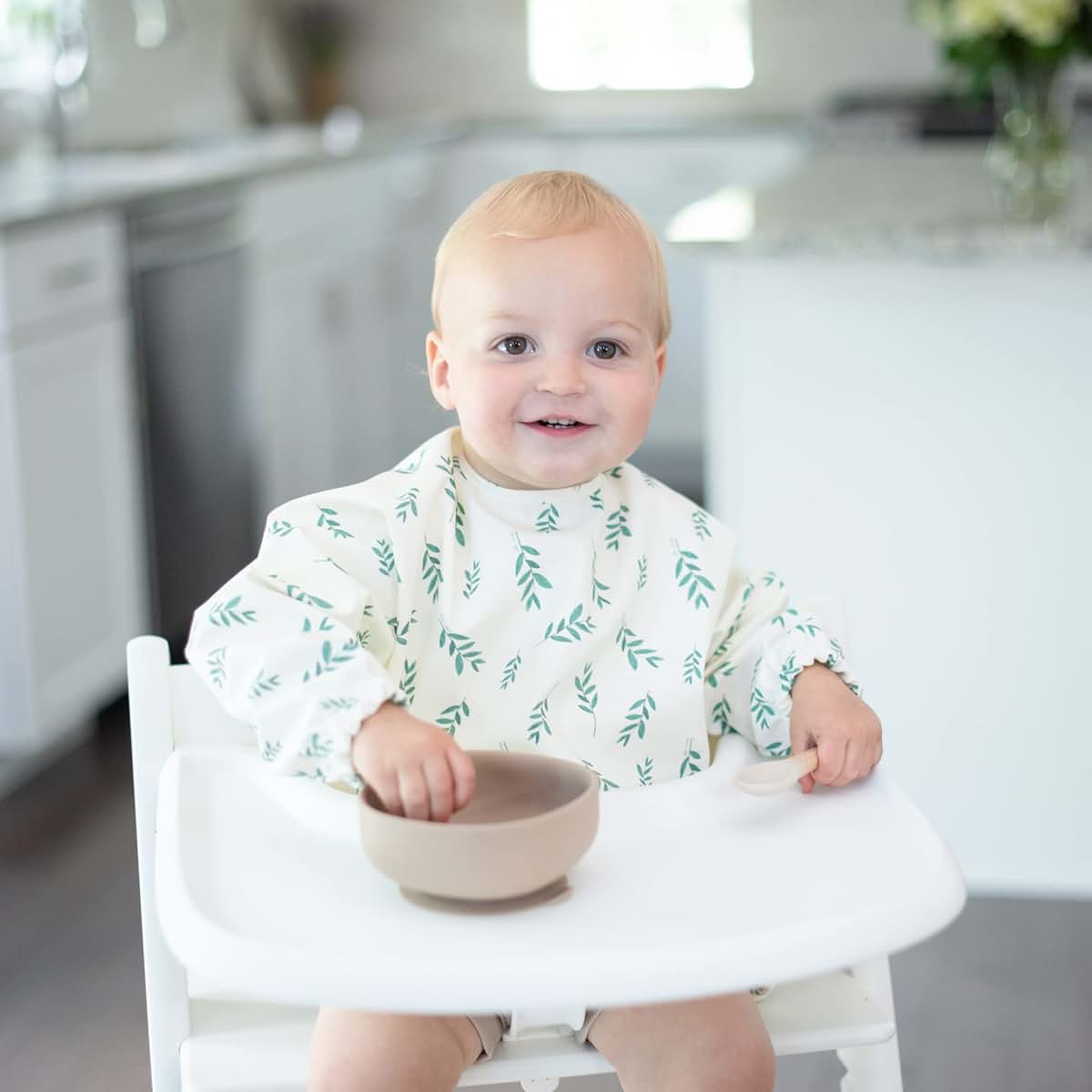 Little Keegs Long Sleeve Baby Bib - Waterproof Toddler Art Smock (photo 2)
