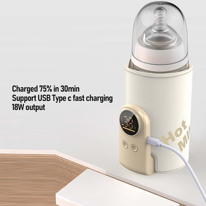 Milk Bottle Warmer - Cordless USB Heater for Feeding Supplies
