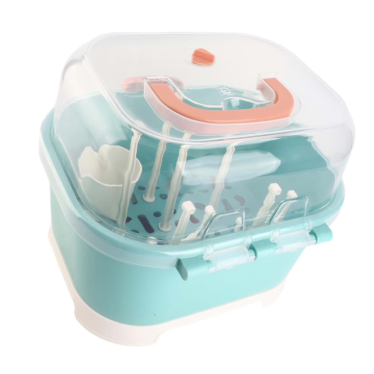 OPPWONG Baby Bottle Organizer, Small and Compact Draining Baby Bottle Storage Organizer Baby Bottle Drying Rack with (photo 3)
