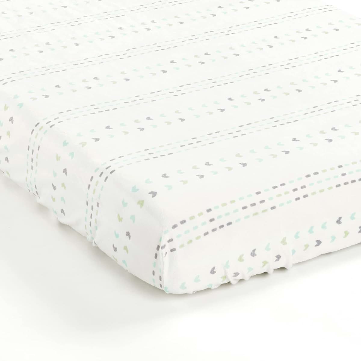 Lush Decor Fitted Crib Sheet - Sloth Graphic Print, Gray