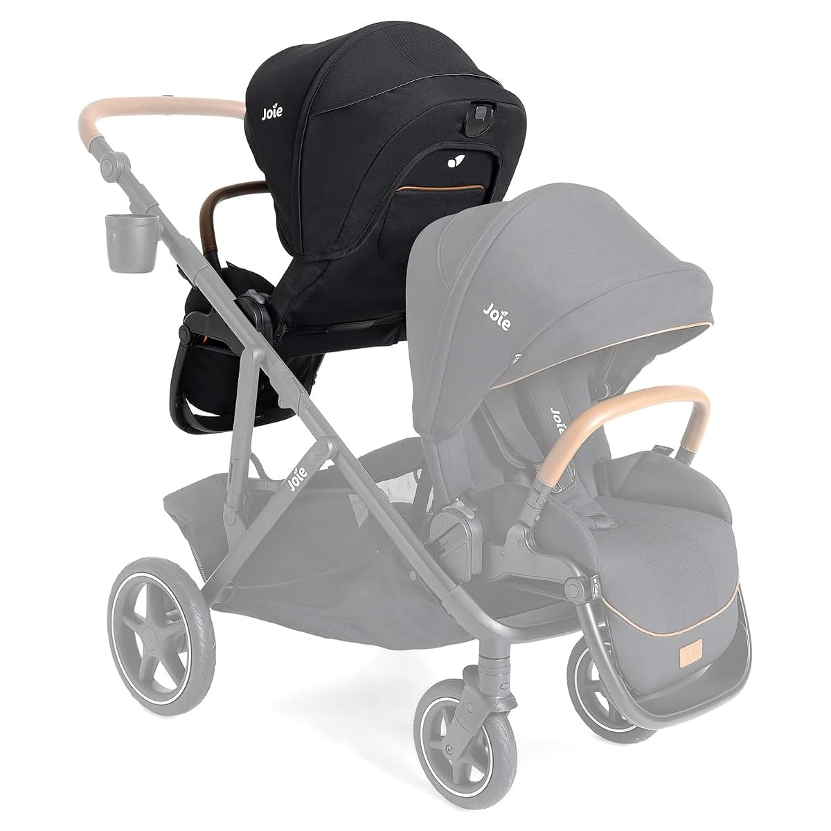 Joie Chive Sibling Seat for Stroller | Convertible Single-to-Double Modular Seating