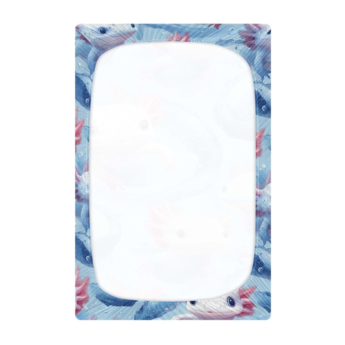Mazeann Cartoon Sea Axolotl Fitted Crib Sheet