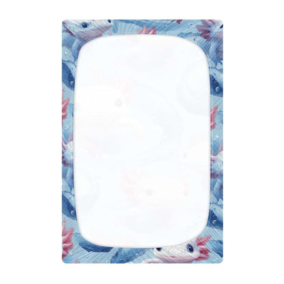 Mazeann Cartoon Sea Axolotl Fitted Crib Sheet