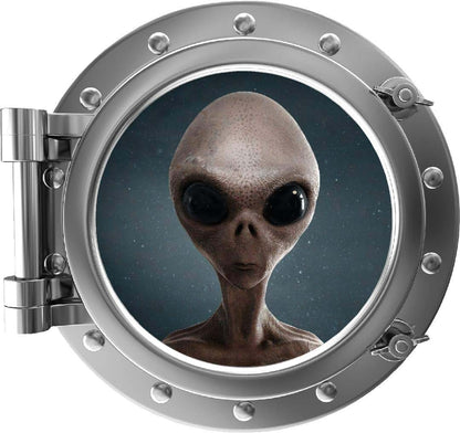 Stickit Graphix Space Ship Porthole Wall Decal, 18 Inch Removable Mural