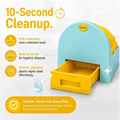 SQWHAT 3-in-1 Toddler Potty Training Chair & Toilet Seat Adapter - Yellow (photo 4)