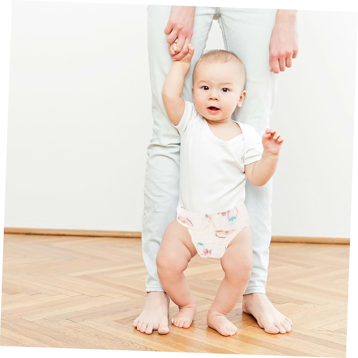 BabyOneStop Soft Cotton Newborn Diapers 2 Pack Reusable Washable Breathable