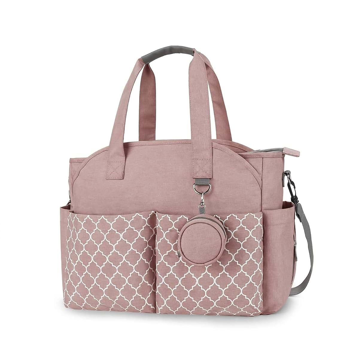 MEYTEILAY Diaper Bag Tote Large Baby Changing Bag with Changing Station（Pink）