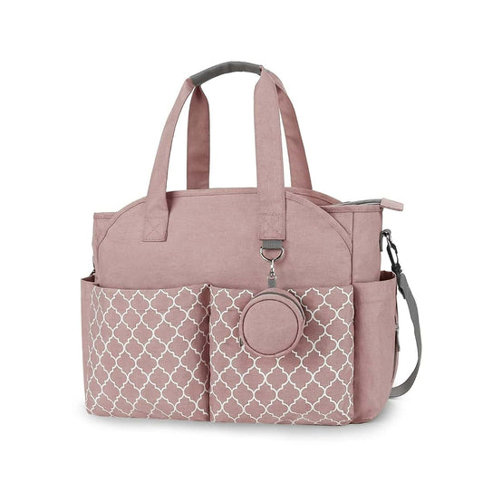 MEYTEILAY Diaper Bag Tote Large Baby Changing Bag with Changing Station（Pink）