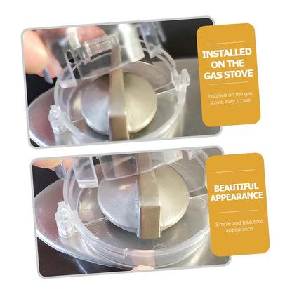 Gas Stove Knob Covers 6pcs Plastic Childproof Protector Guard