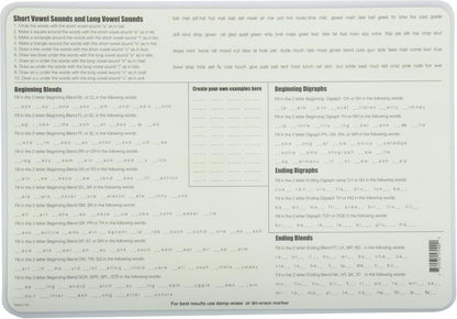SALES4LESS Learning Phonics Placemat