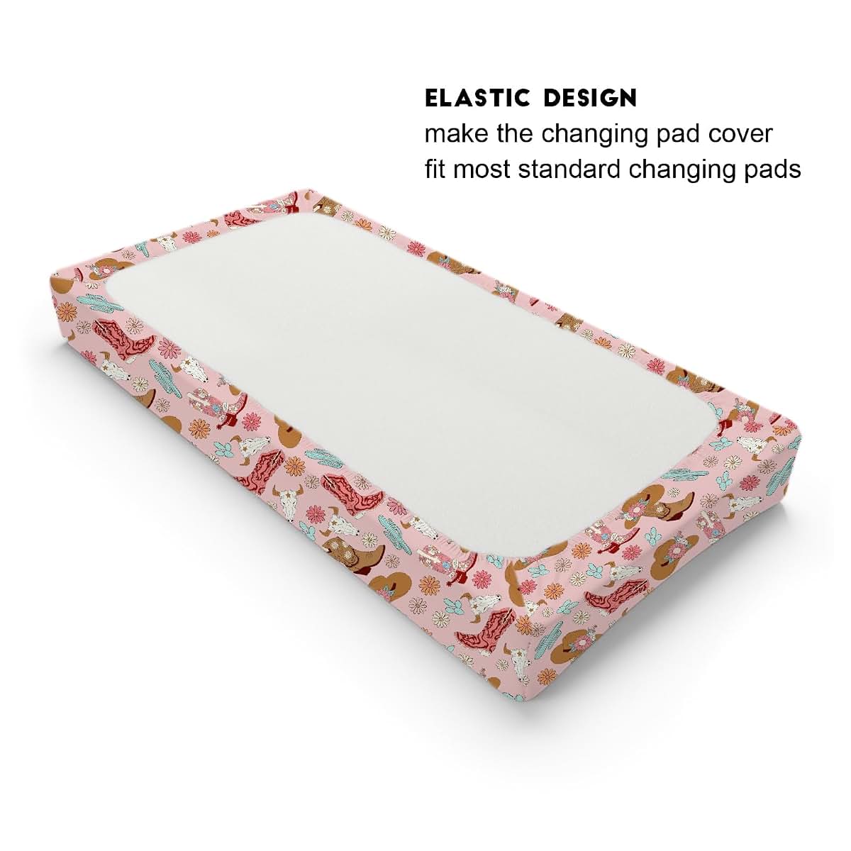 Boho Western Cowgirl Changing Pad Cover for Nursery Mats