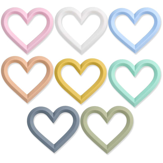 WANG BAO Valentine's Day Baby Teether Silicone Heart Teething Toys 6-12 Months 3-36 Months,Baby Chew Toys Teething