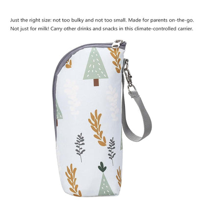 Rhinoon Insulated Baby Bottle Bag, Portable Breastmilk Storage Tote, Oxford Cloth Waterproof Feeding Bottle Pouch, for