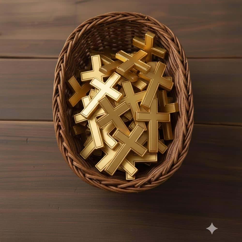 Sterling Gifts Gold Pocket Metal Crosses 50-Pack