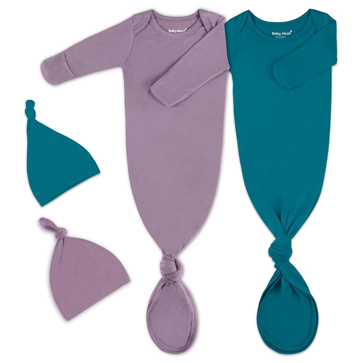 Knotted Baby Gown Set for Newborns | 2-Pack Sleepwear